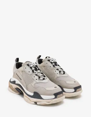 Triple S Beige & Black Trainers