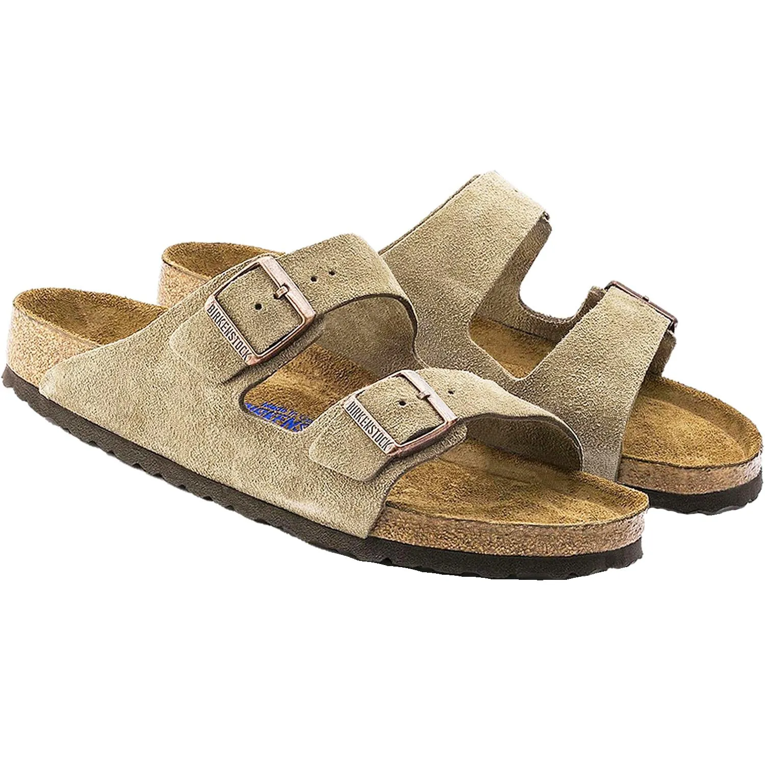 Unisex Birkenstock Arizona Soft Footbed Taupe Suede