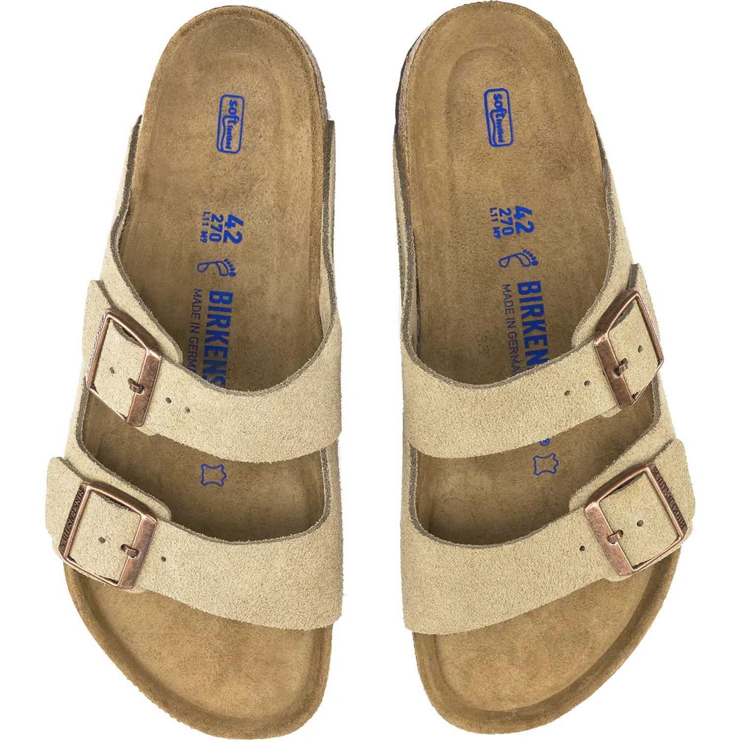 Unisex Birkenstock Arizona Soft Footbed Taupe Suede