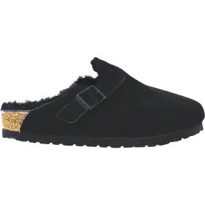 Unisex Birkenstock Boston Shearling Black Suede