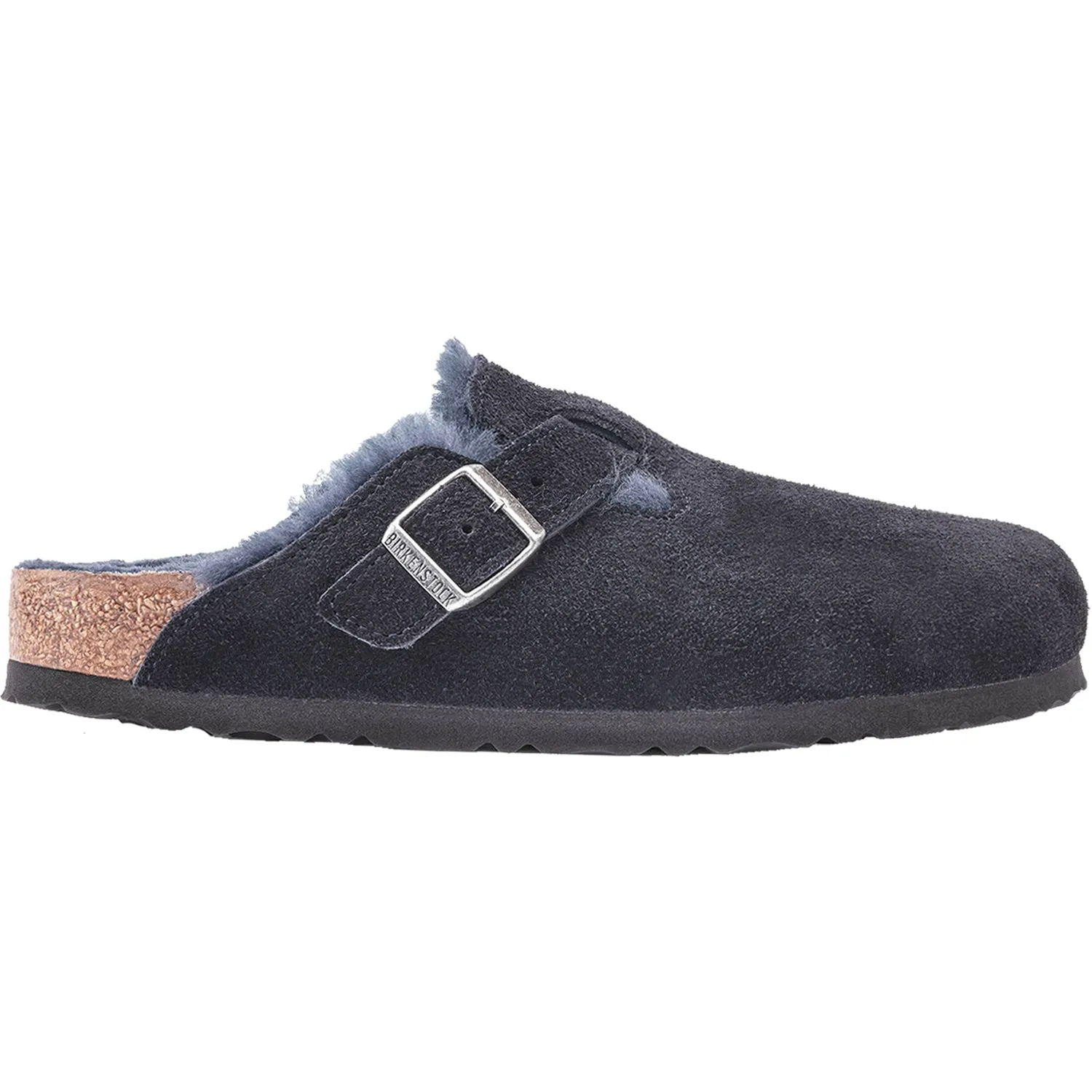 Unisex Birkenstock Boston Shearling Midnight Suede