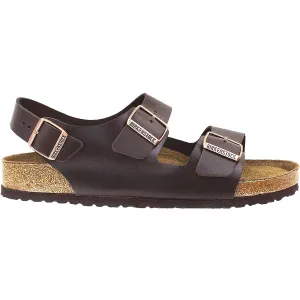 Unisex Birkenstock Milano Soft Footbed Brown Amalfi Leather