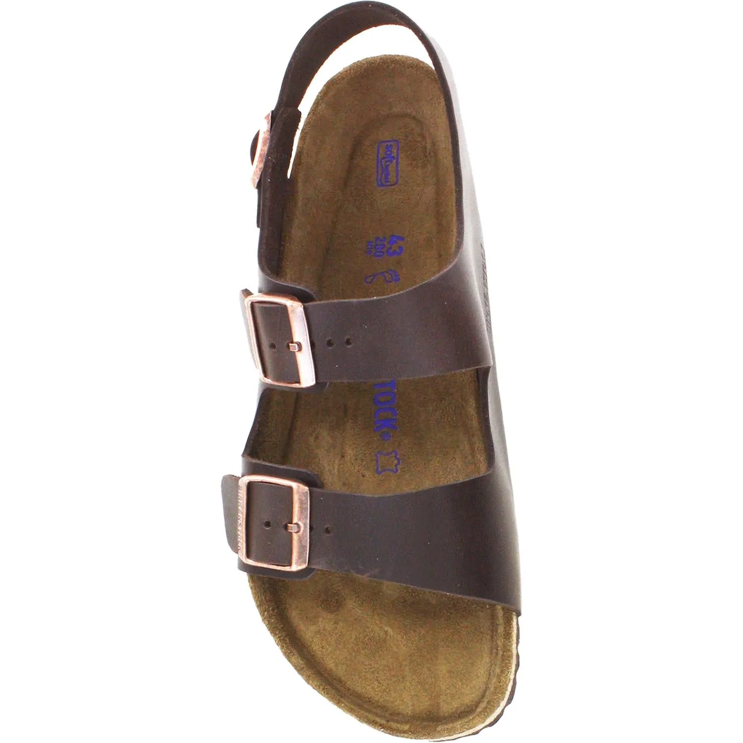 Unisex Birkenstock Milano Soft Footbed Brown Amalfi Leather