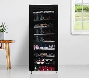 Urban Choice Metal 6 Layer Premium Multi-Purpose Shoe Rack Organizer for Heels Boots Slippers Metal Shoe Rack DIY(Do-It-Yourself) Black