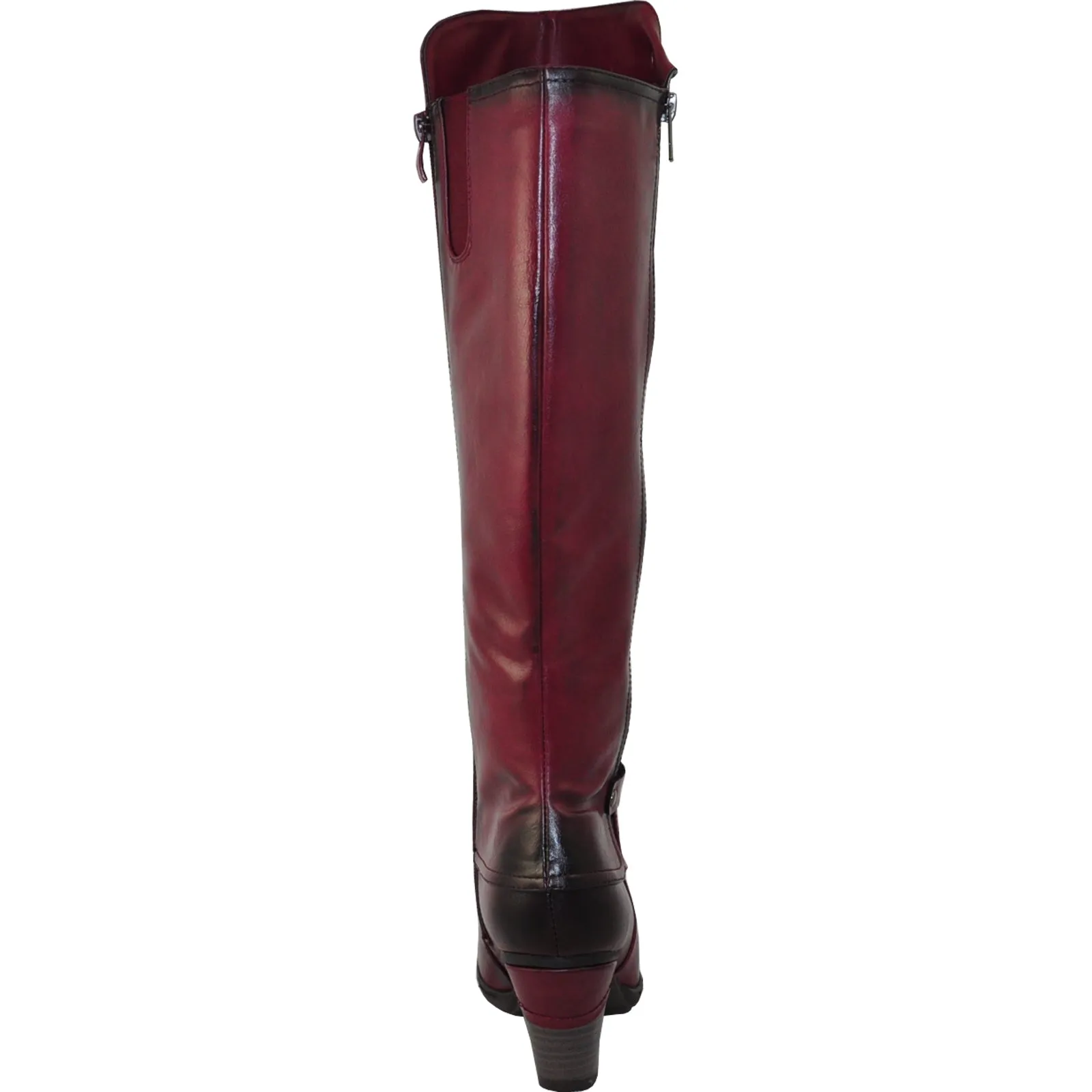 VANGELO Women Boot SD7408 Knee High Dress Boot Bordo Red