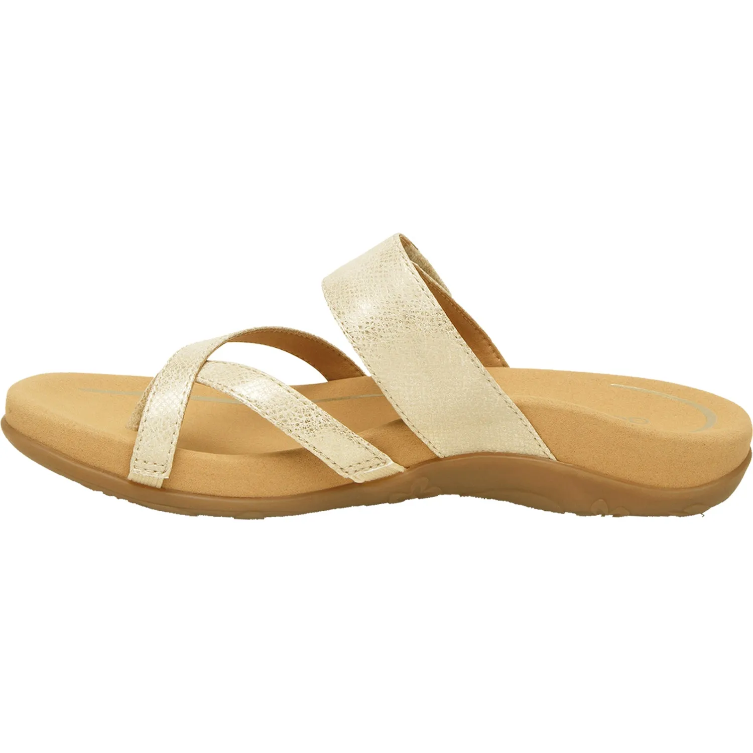 Women's Aetrex Izzy Light Gold Synthetic