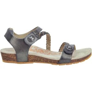 Women's Aetrex Jillian Gunmetal Leather