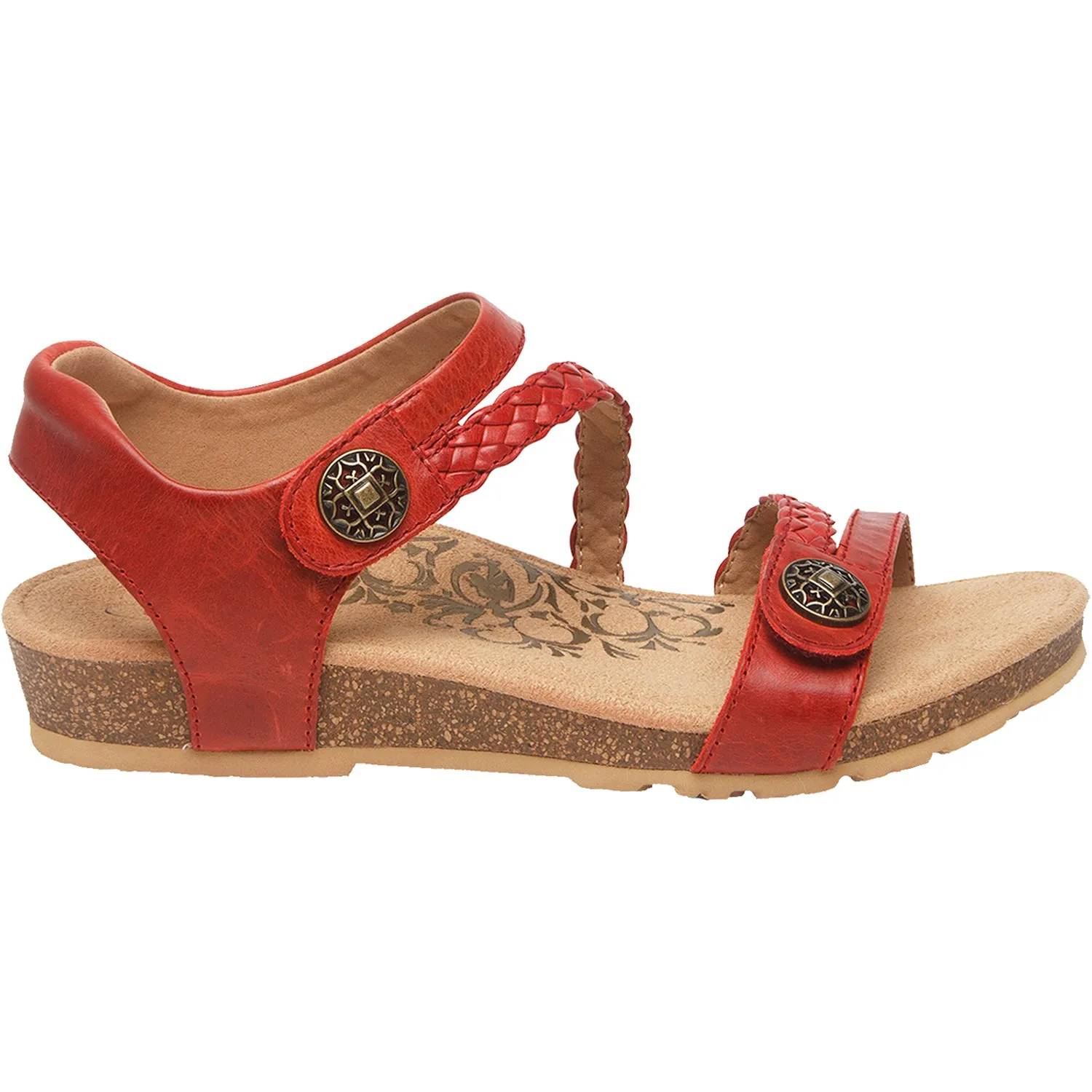 Women's Aetrex Jillian Red Leather