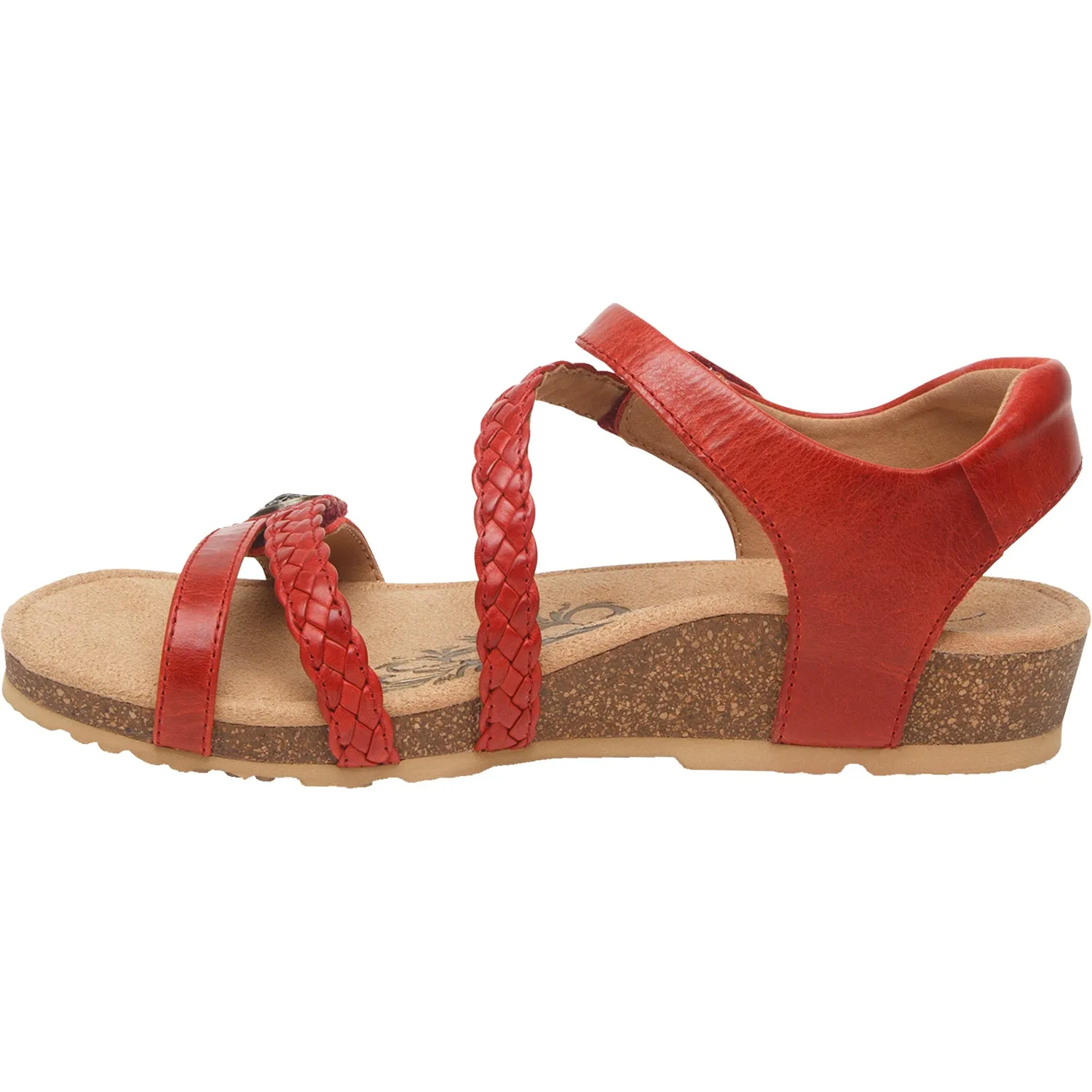 Women's Aetrex Jillian Red Leather