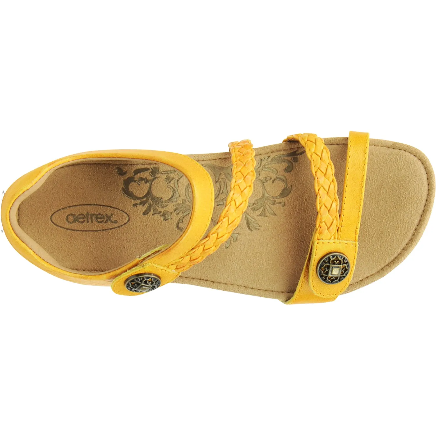 Women's Aetrex Jillian Sunflower Leather