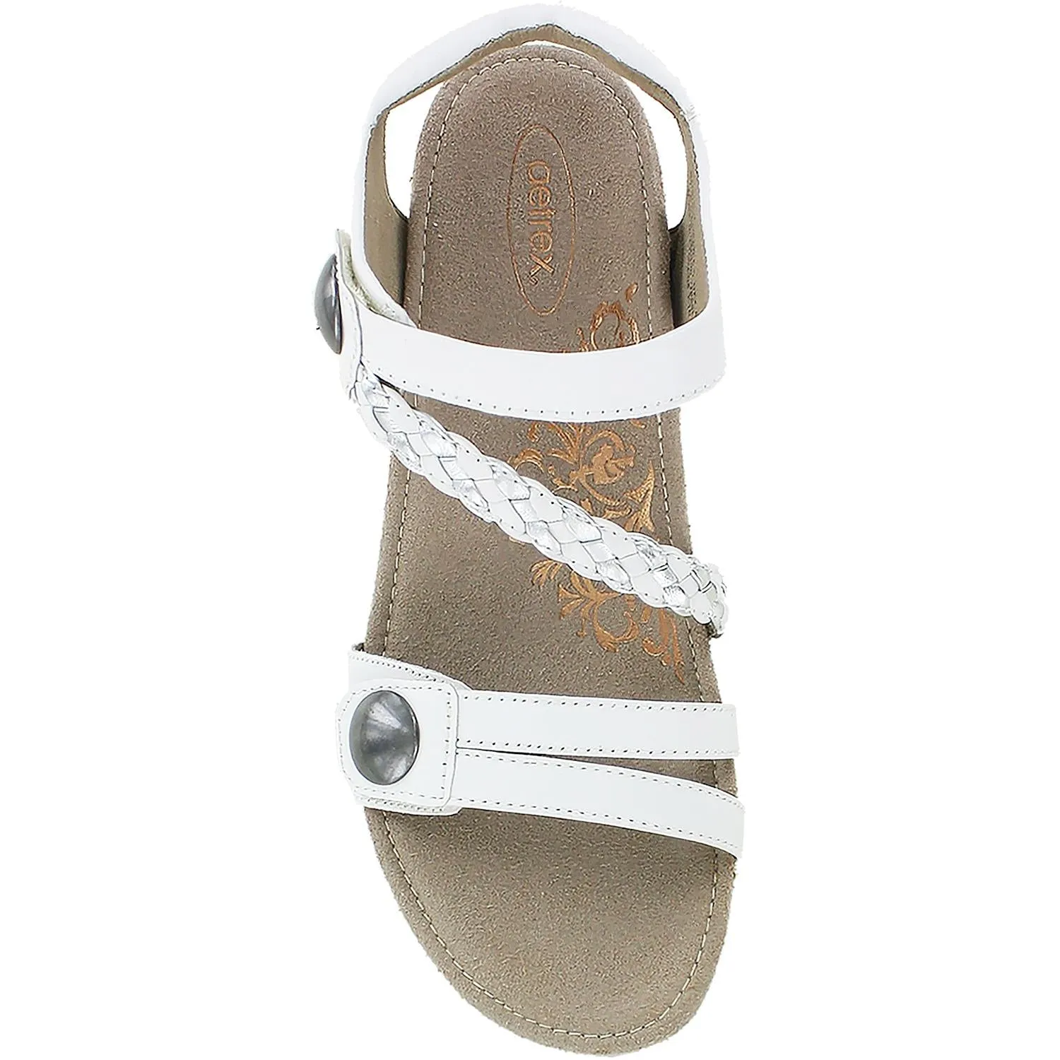 Women's Aetrex Naya White Leather