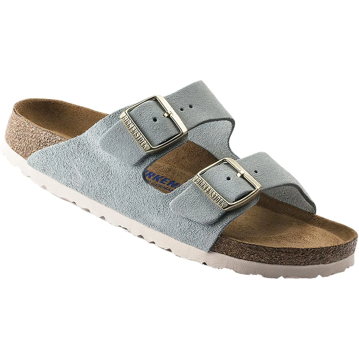 Women's Birkenstock Arizona Soft Footbed Light Blue Suede