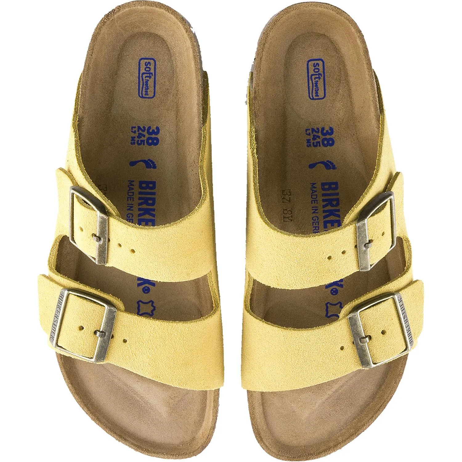 Women's Birkenstock Arizona Soft Footbed Ochre Suede