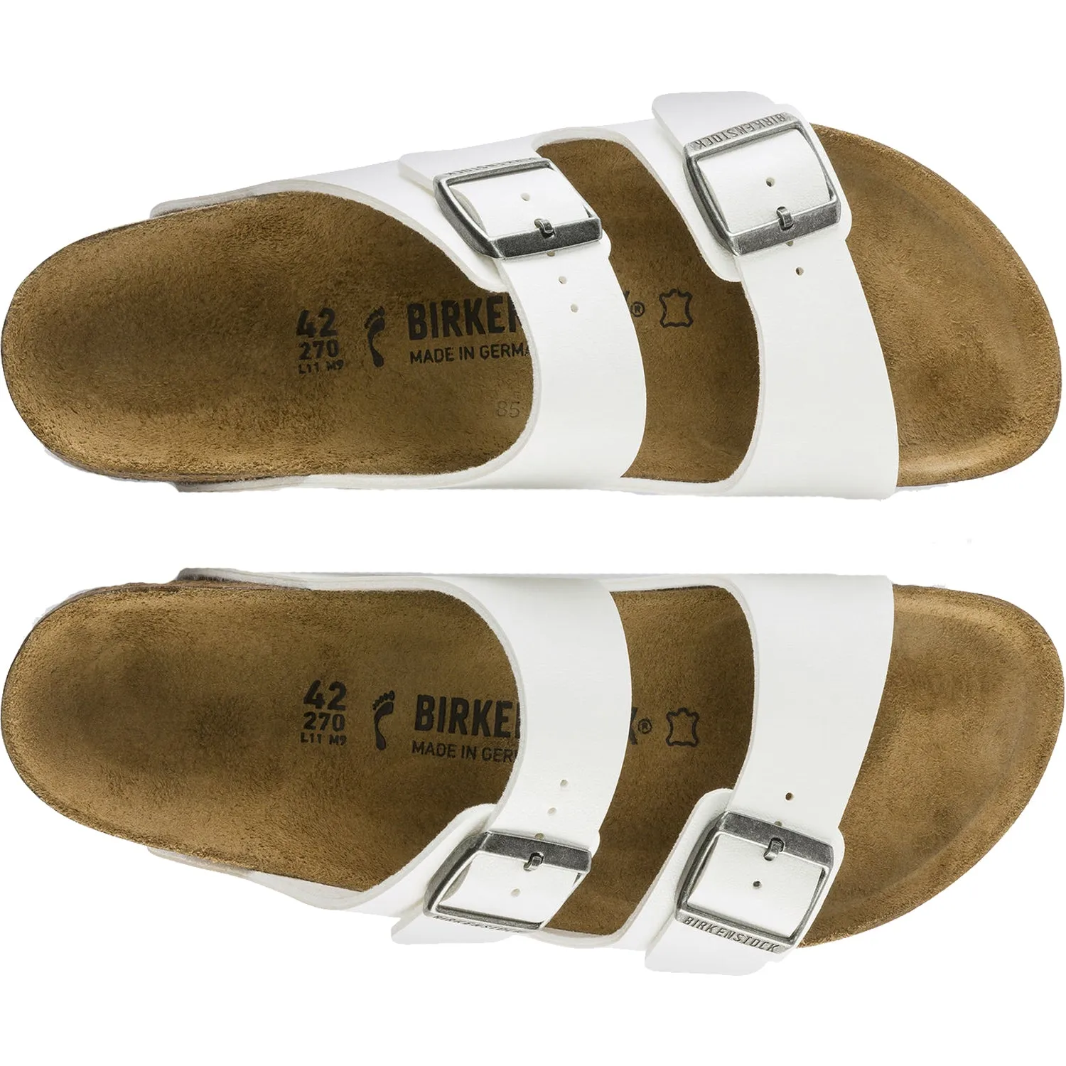 Women's Birkenstock Arizona White Birko-Flor