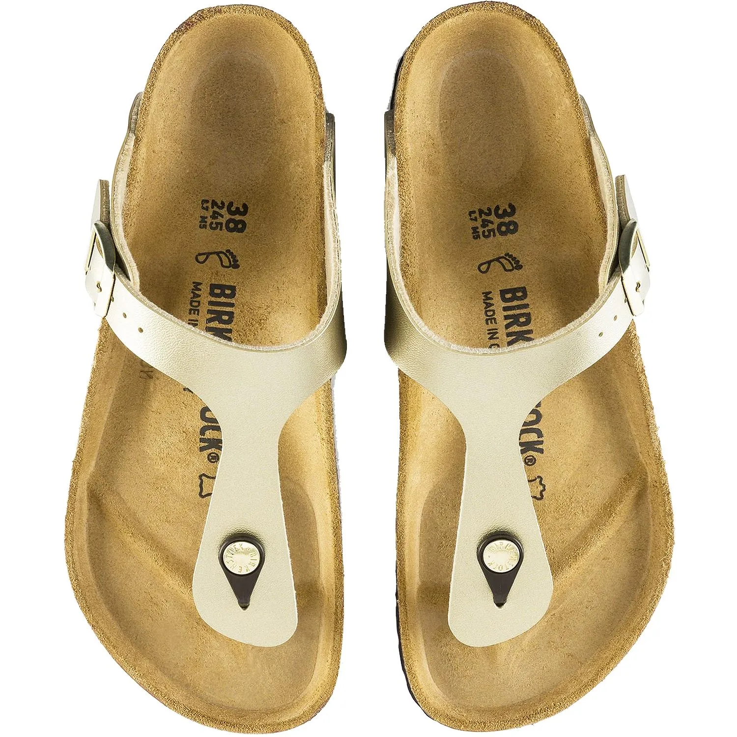 Women's Birkenstock Gizeh Gold Birko-Flor