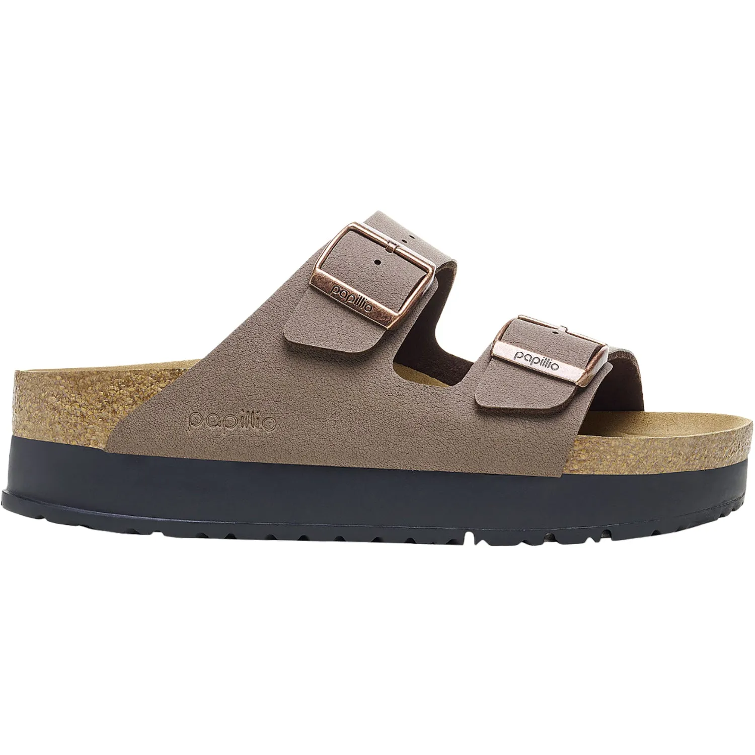 Women's Birkenstock Papillio Arizona Platform Vegan Mocha Birkibuc