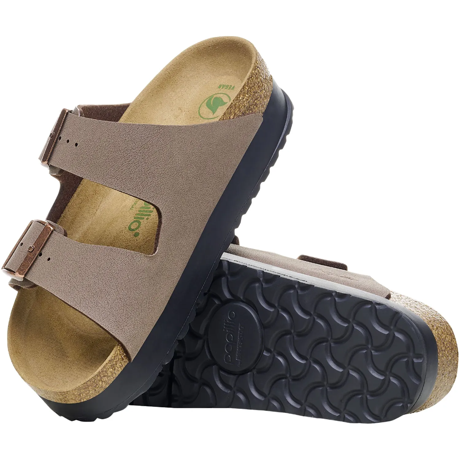 Women's Birkenstock Papillio Arizona Platform Vegan Mocha Birkibuc