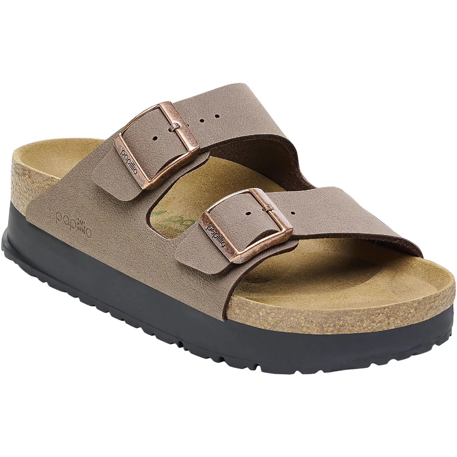 Women's Birkenstock Papillio Arizona Platform Vegan Mocha Birkibuc