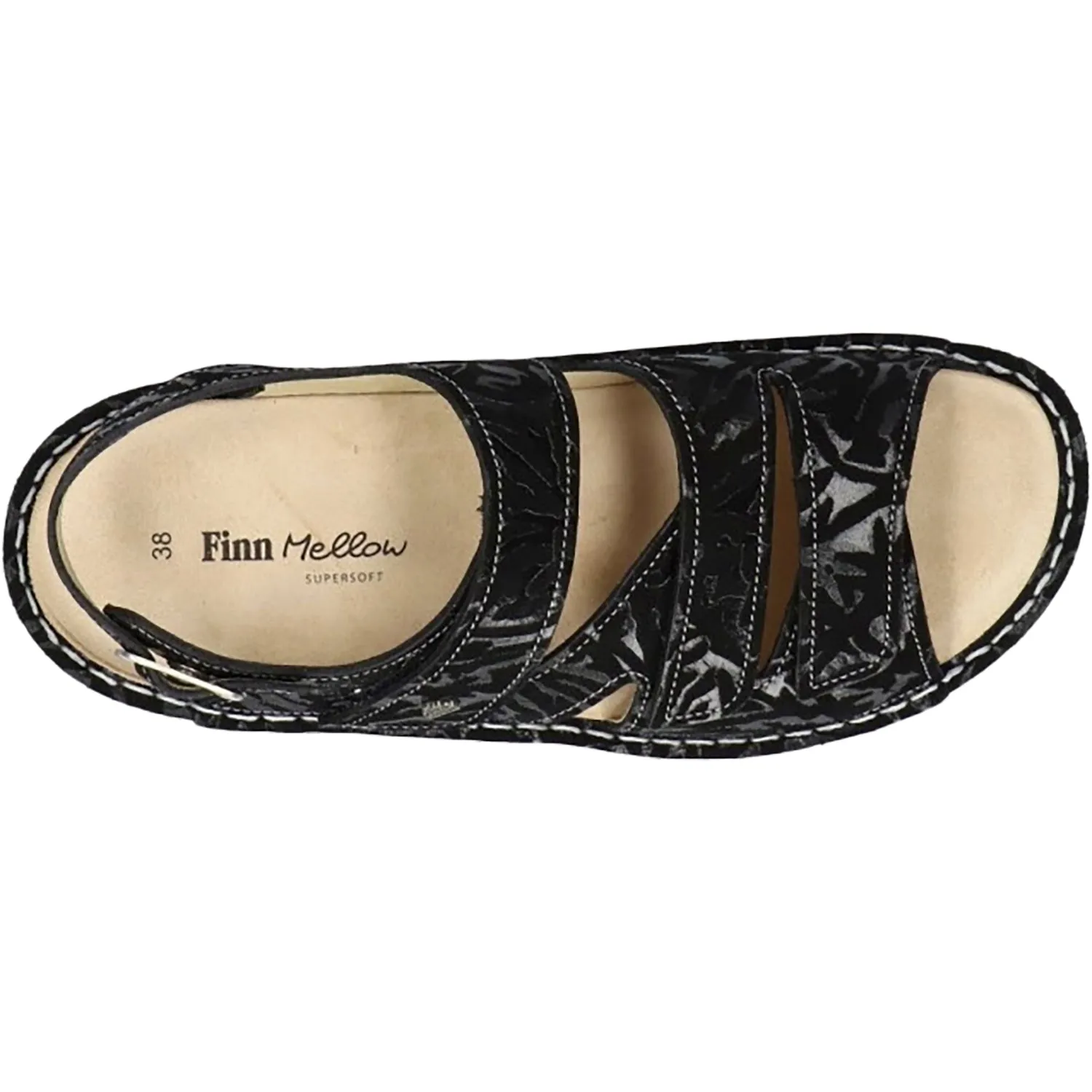 Women's Finn Comfort Praia Finn Mellow Black Delizia Leather