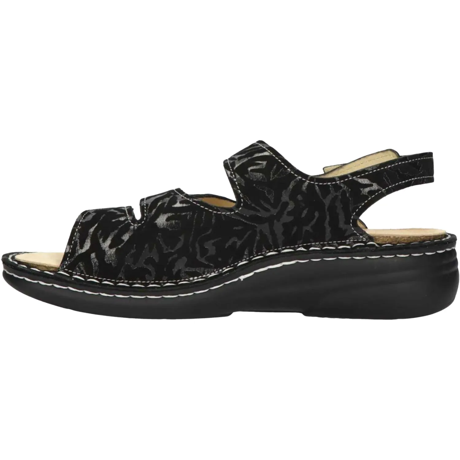 Women's Finn Comfort Praia Finn Mellow Black Delizia Leather