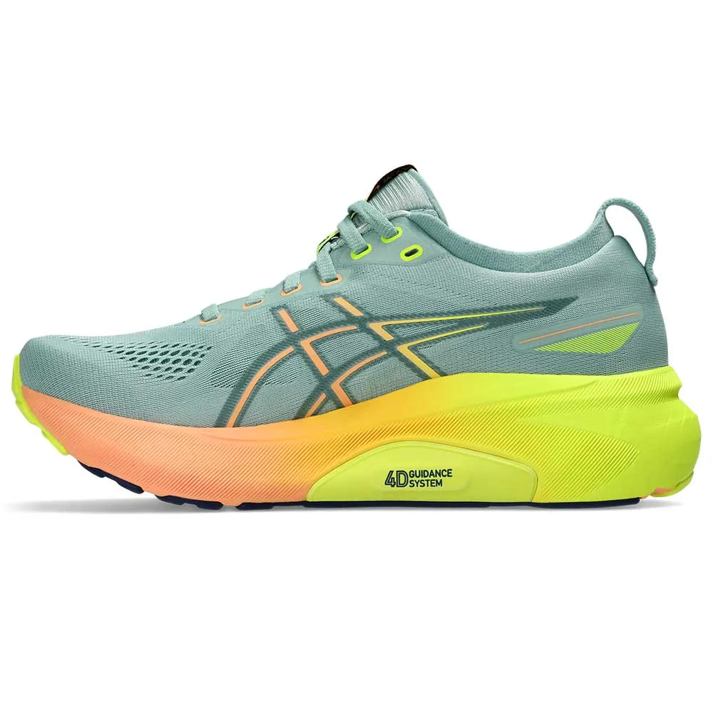 Women's Gel-Kayano 31 Paris Running Shoe - Light Celadon/Safety Yellow - Regular (B)