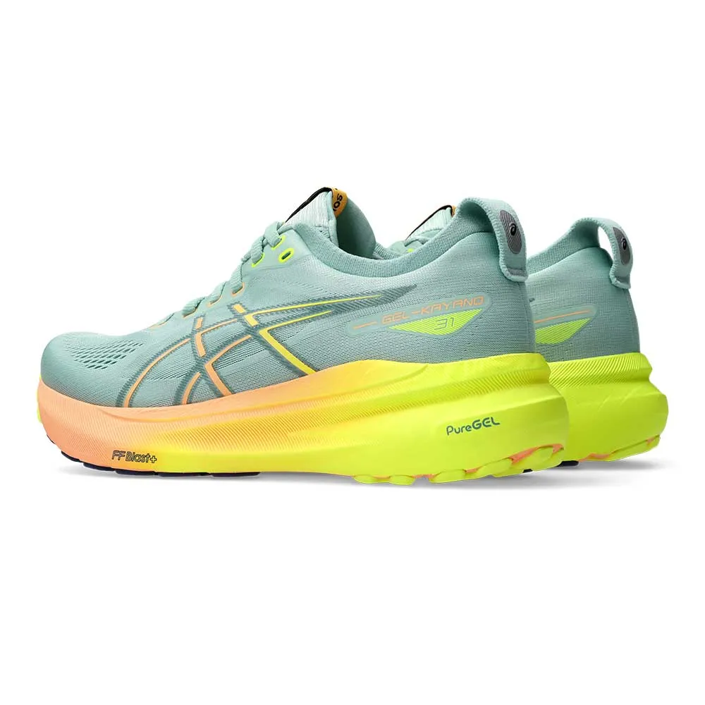 Women's Gel-Kayano 31 Paris Running Shoe - Light Celadon/Safety Yellow - Regular (B)