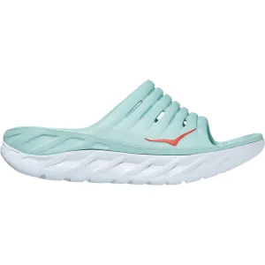 Women's Hoka One One Ora Recovery Slide Eggshell Blue/White EVA