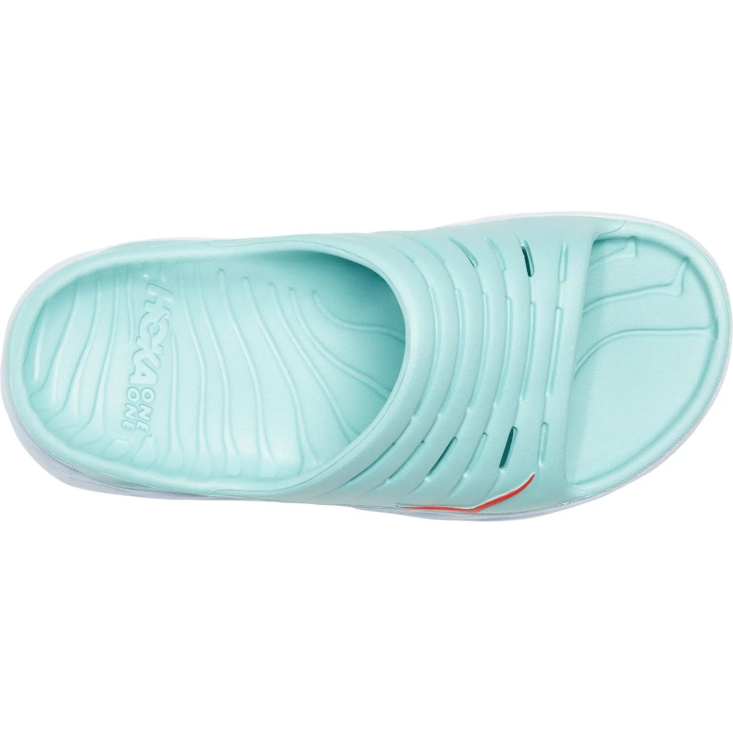 Women's Hoka One One Ora Recovery Slide Eggshell Blue/White EVA