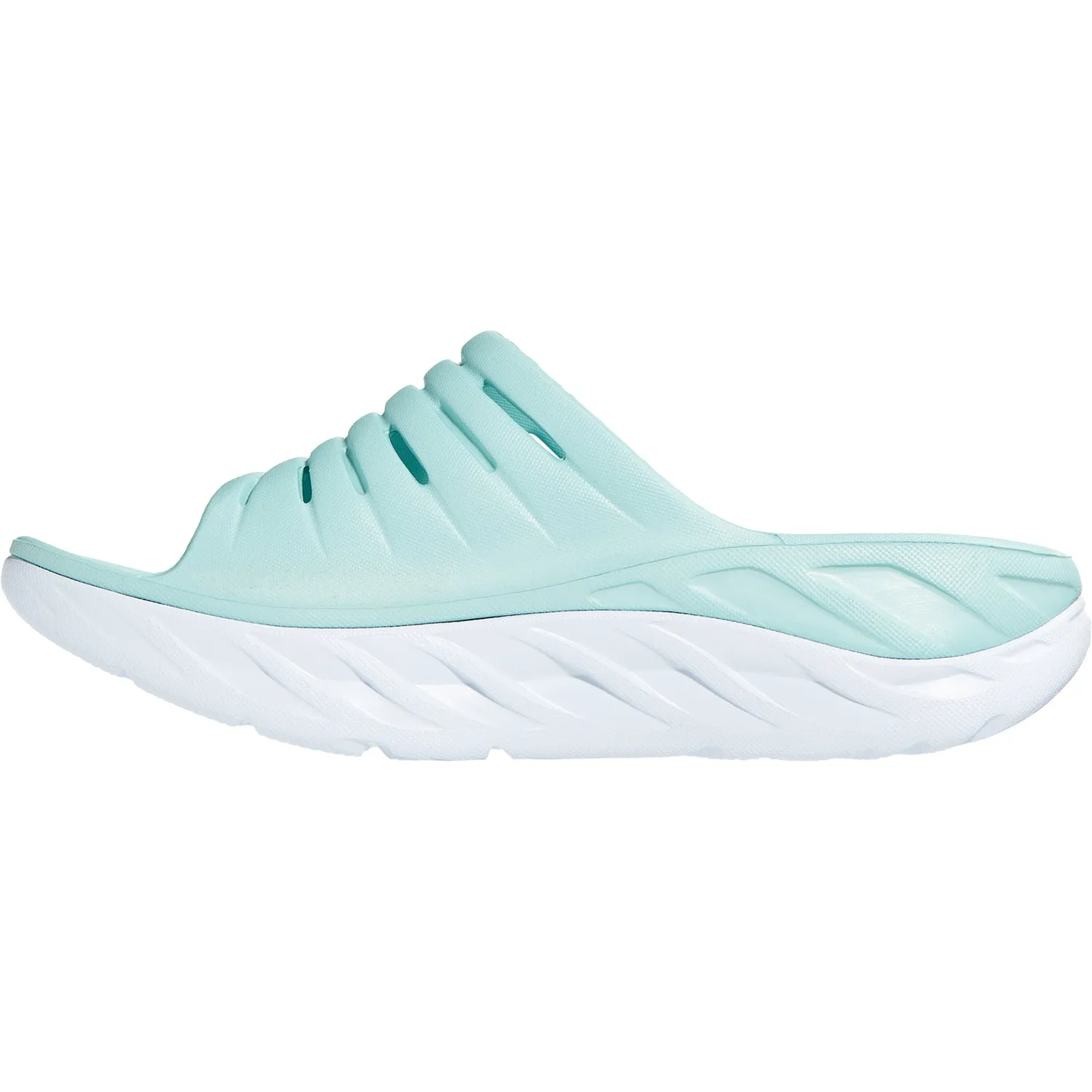 Women's Hoka One One Ora Recovery Slide Eggshell Blue/White EVA