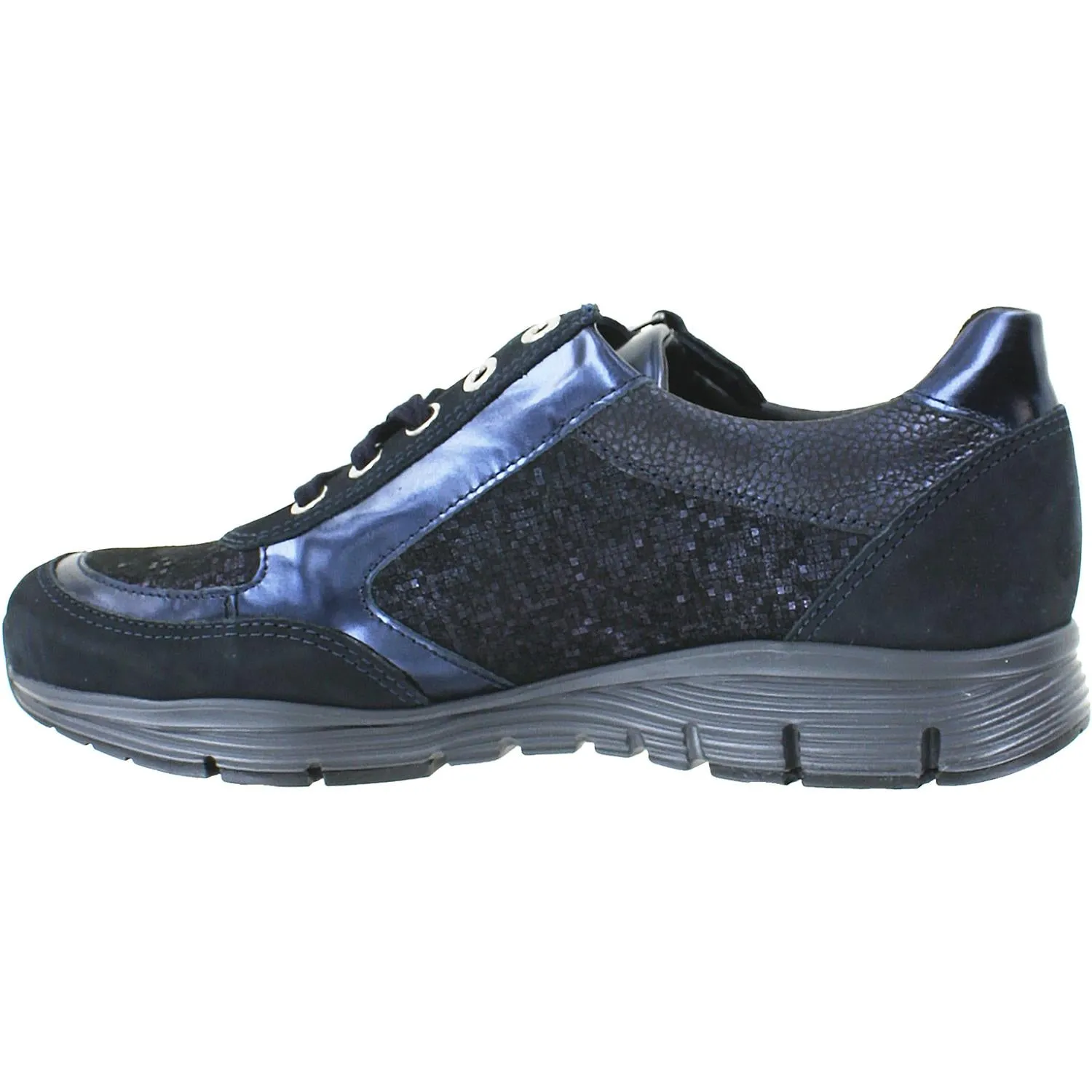 Women's Mephisto Ylona Blue Bucksoft Combi Leather