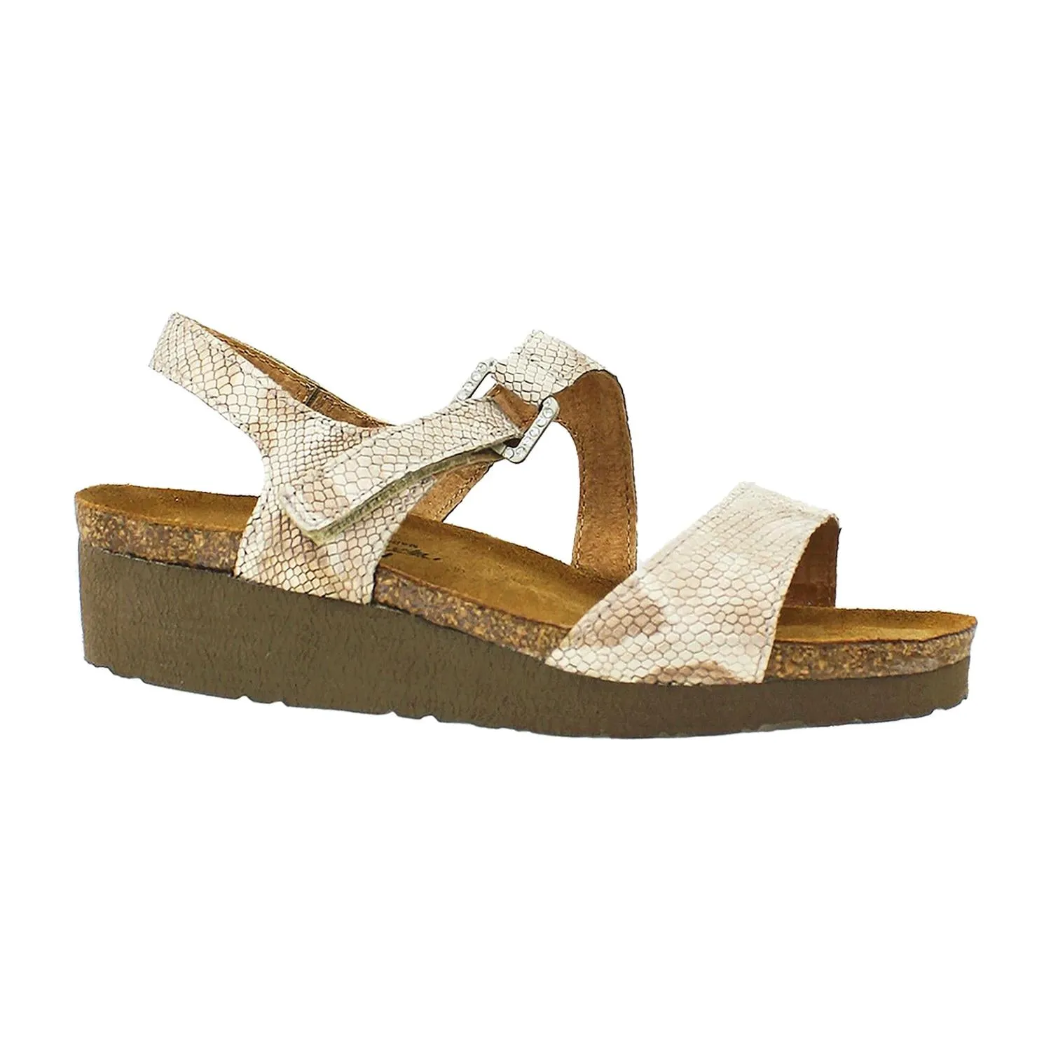 Women's Naot Pamela Beige Snake Leather