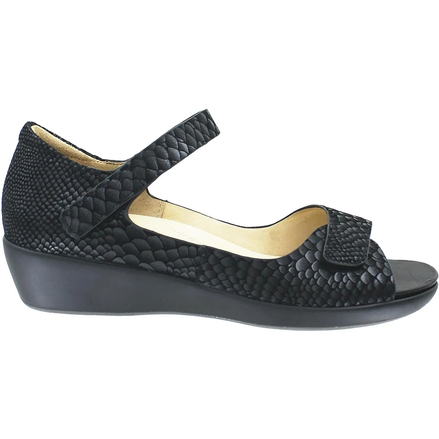 Women's Ziera Genie Black Exotic Snake Suede