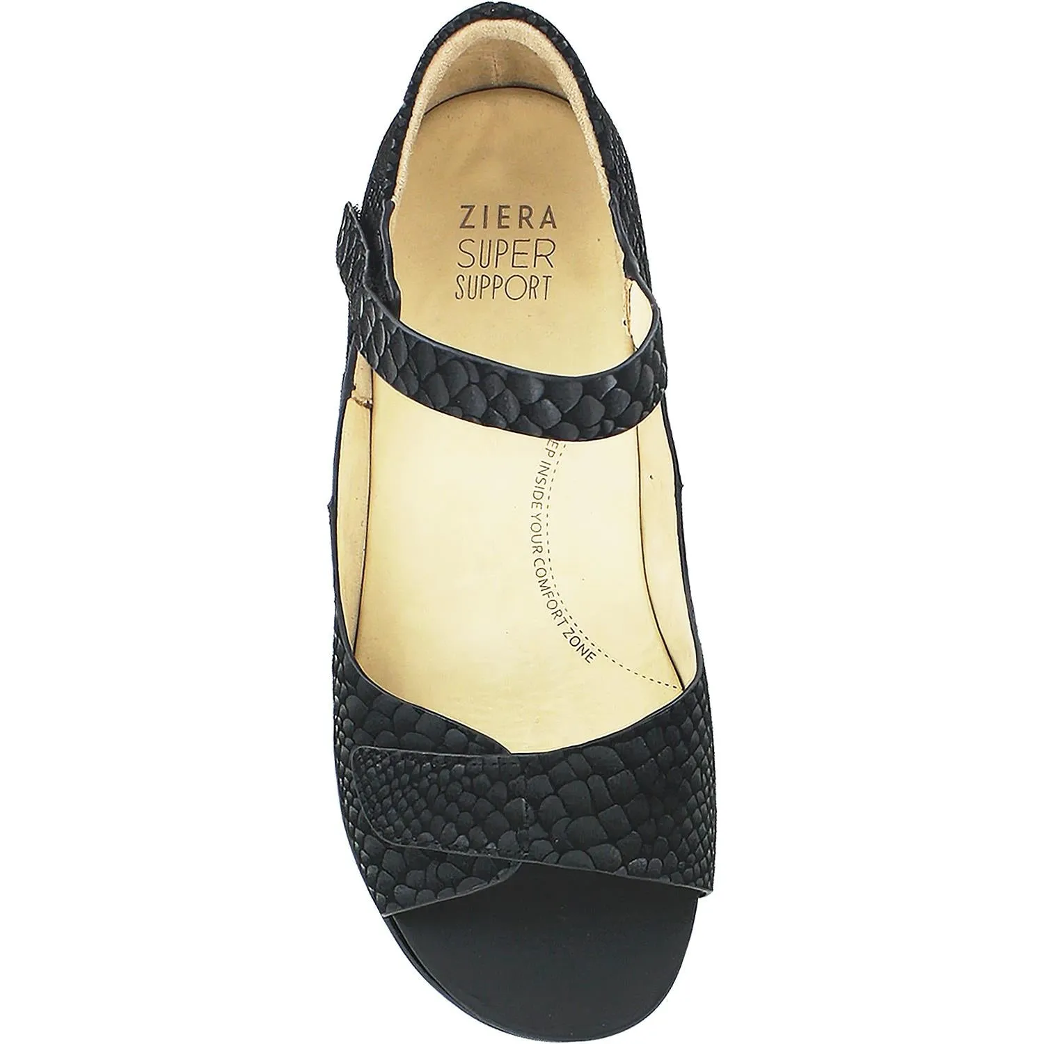 Women's Ziera Genie Black Exotic Snake Suede