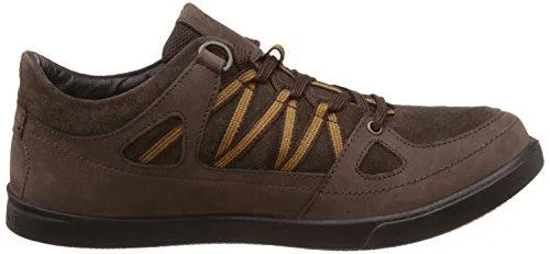 Woodland Men's Dark Brown Leather Sneakers - 7 UK/India (41 EU)