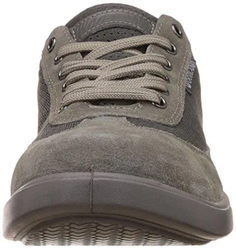 Woodland Men's Dark Grey Leather Sneakers - 8 UK/India (42 EU)