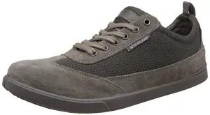 Woodland Men's Dark Grey Leather Sneakers - 8 UK/India (42 EU)