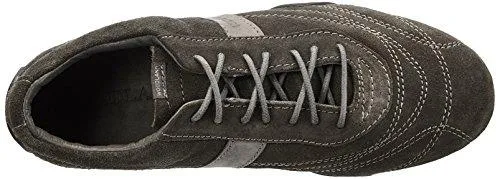 Woodland Men's Dark Grey Leather Sneakers - 9 UK/India (43 EU)