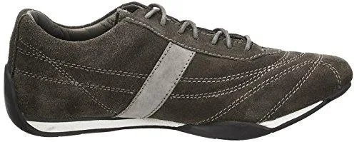 Woodland Men's Dark Grey Leather Sneakers - 9 UK/India (43 EU)