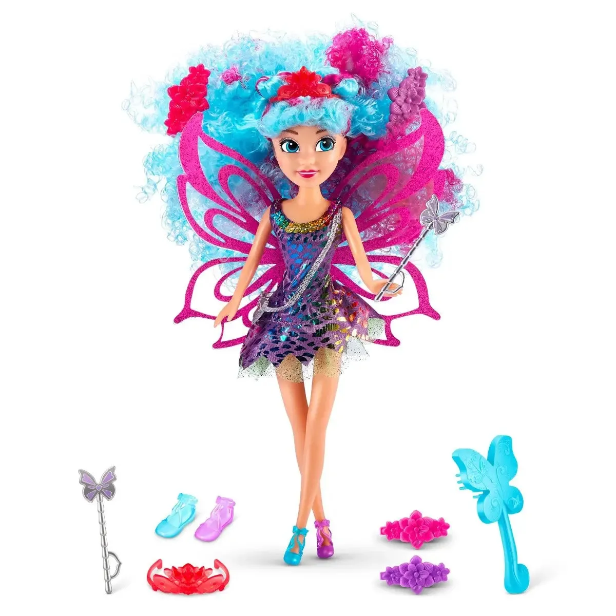 Zuru-Sparkle Girlz Doll 25 CM Hair Dreams ( Blue Hair )